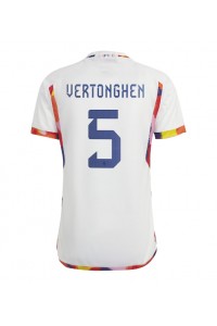 Belgia Jan Vertonghen #5 Jalkapallovaatteet Vieraspaita MM-kisat 2022 Lyhythihainen